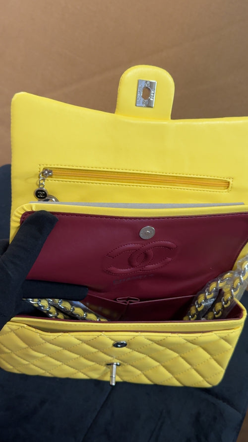 Chanel classic flap yellow
