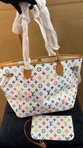 Lu neverfull GM wh/mono leather