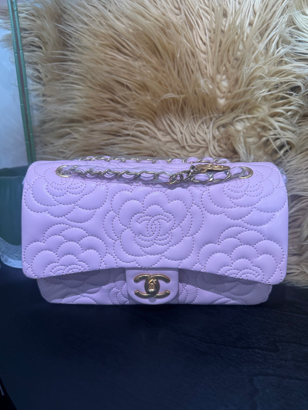 CC flap rose purse pink