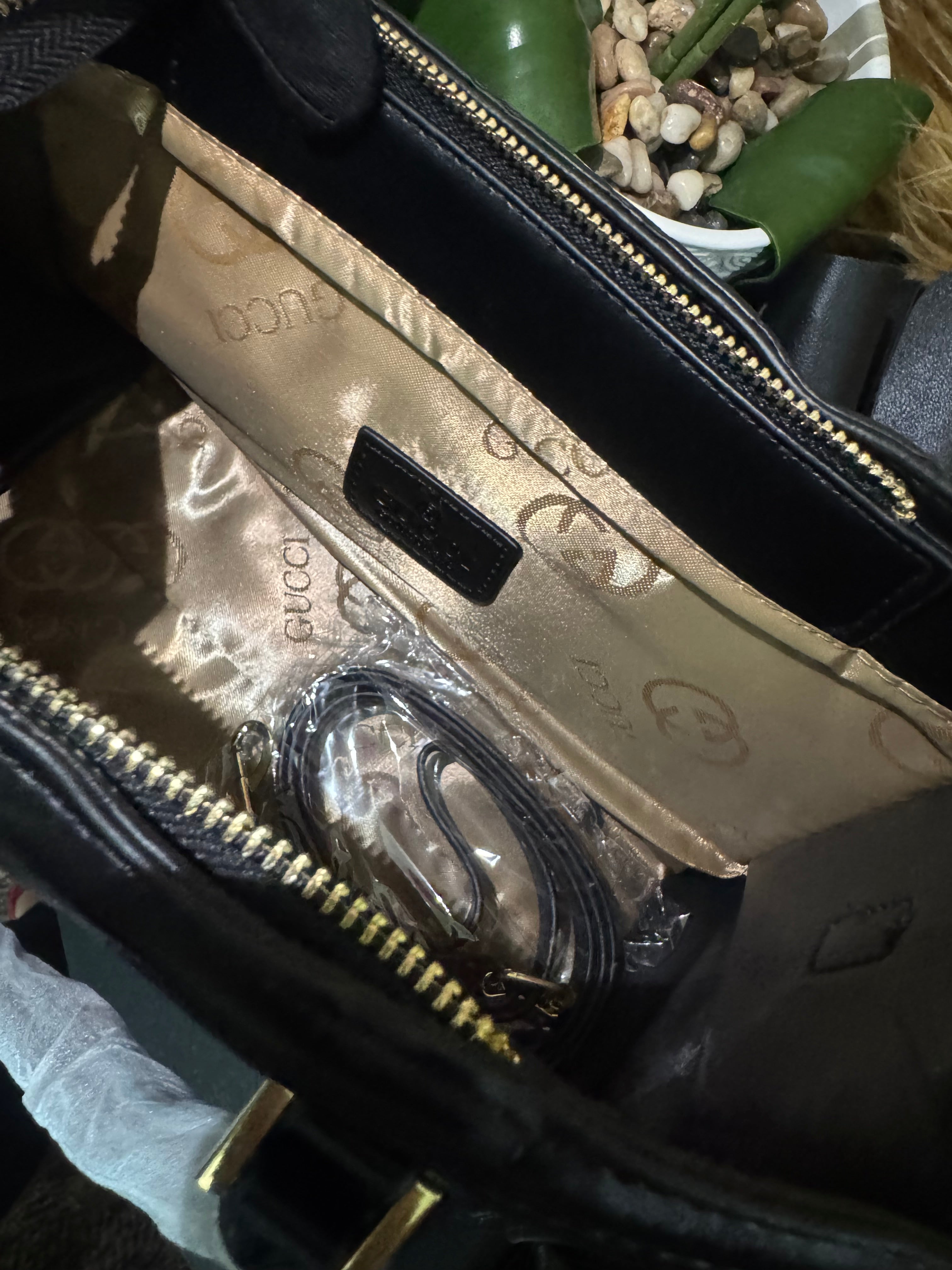 GG mono black tote