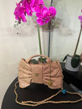 Chanel bow tan