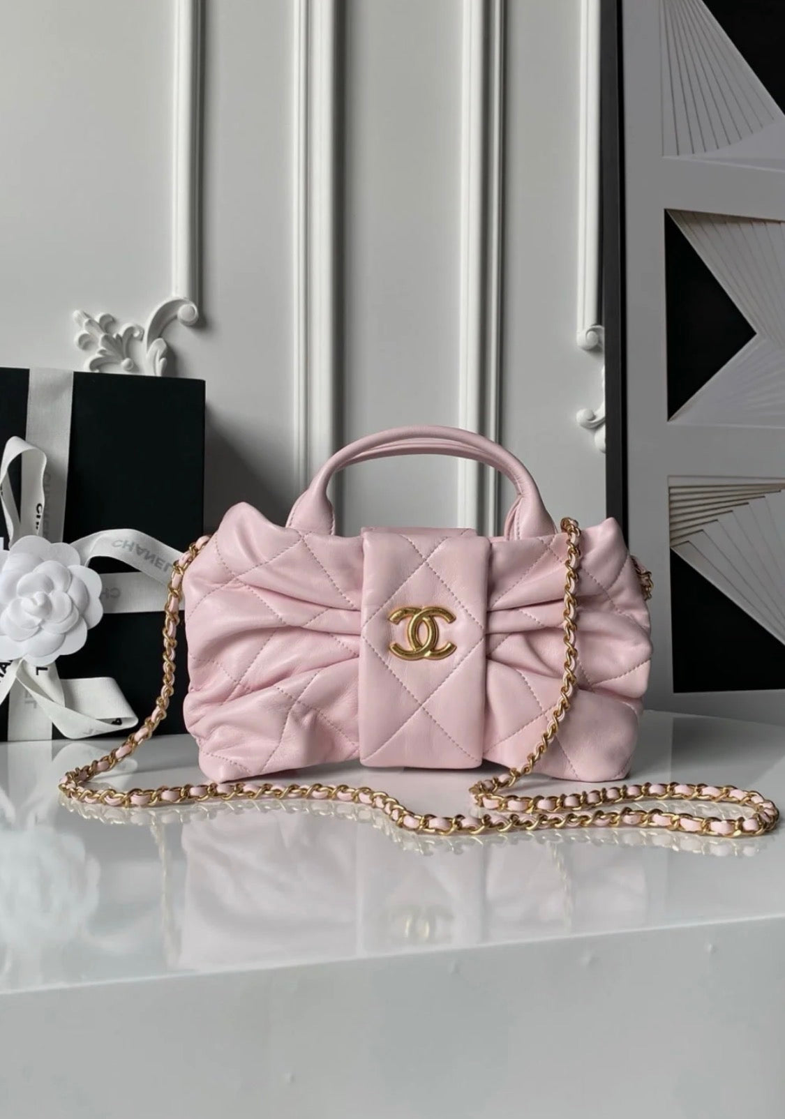 Chanel Bow baby pink