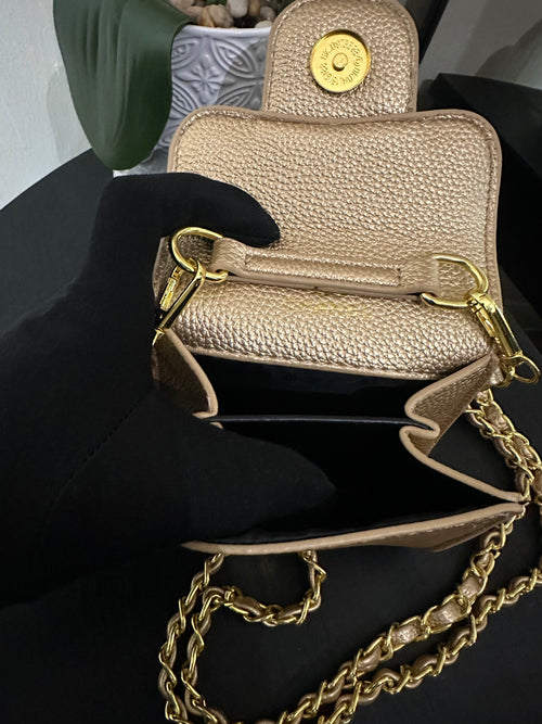 Chanel mini purse gold