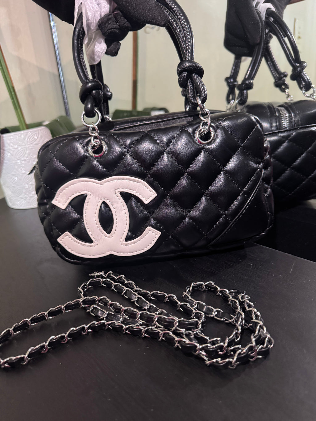 CC quilted bowling bag 25