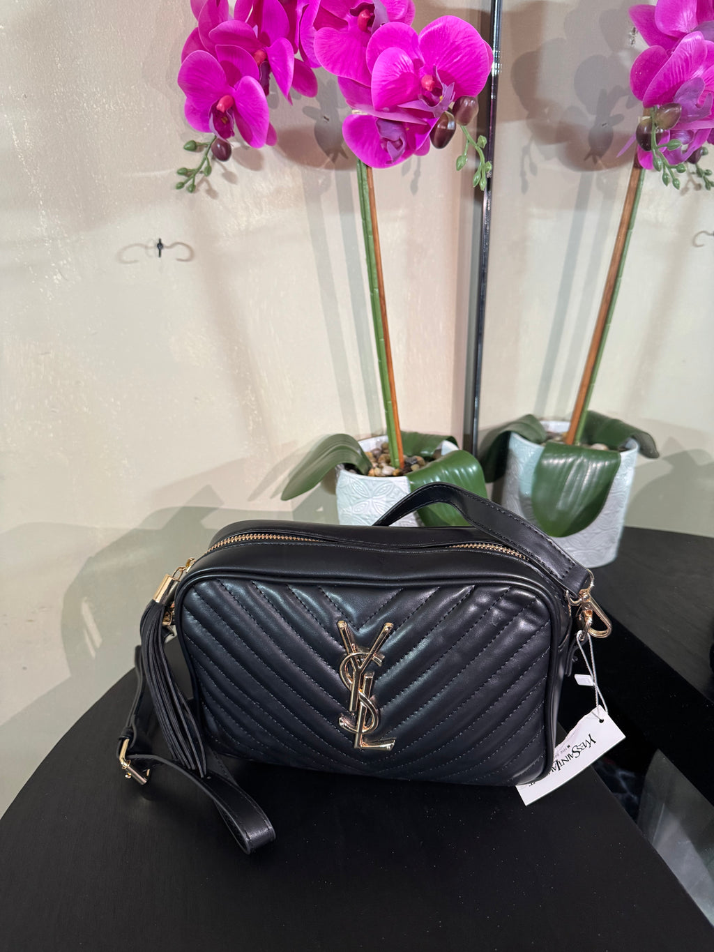 YSL box purse black