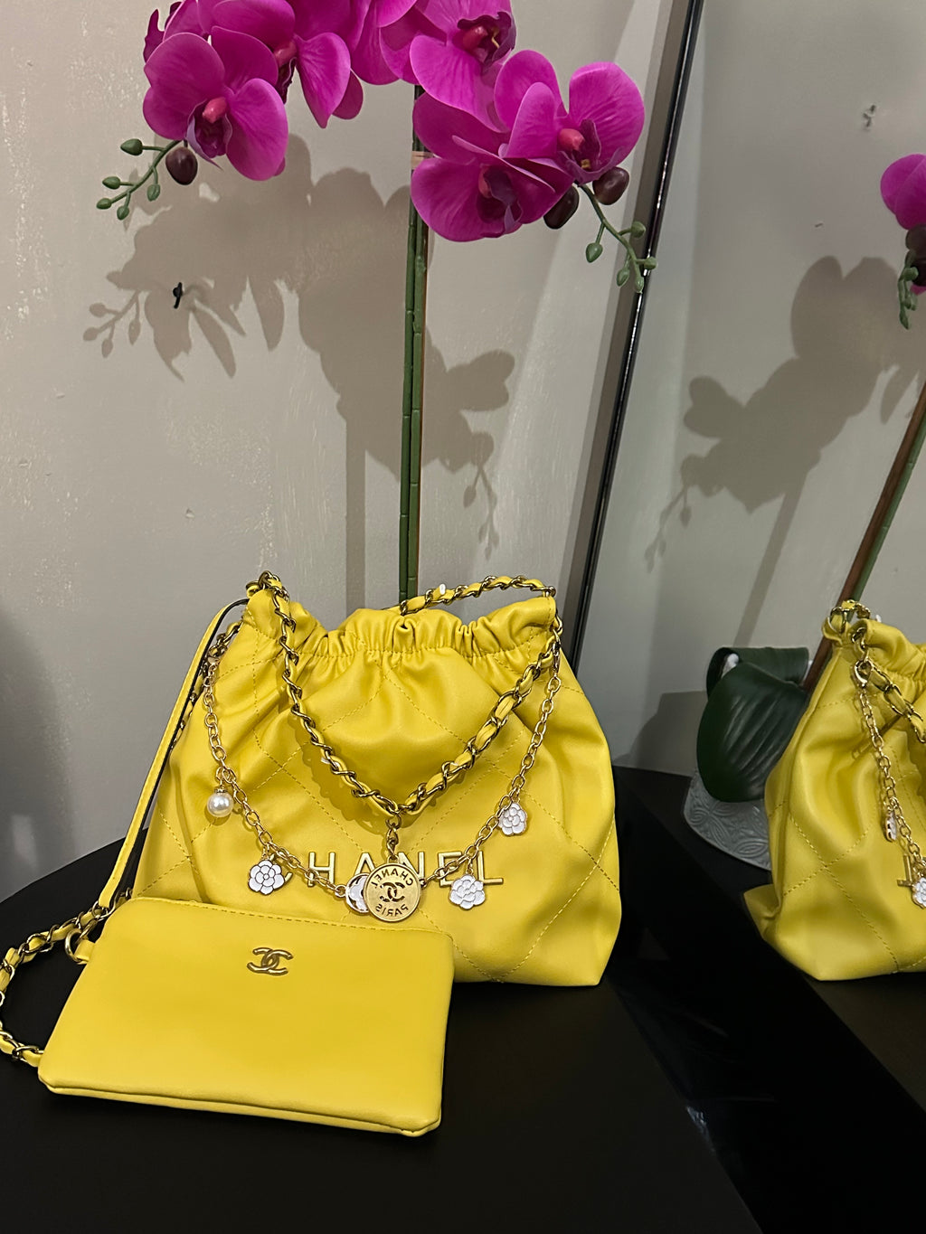 CC drawstring 25 yellow