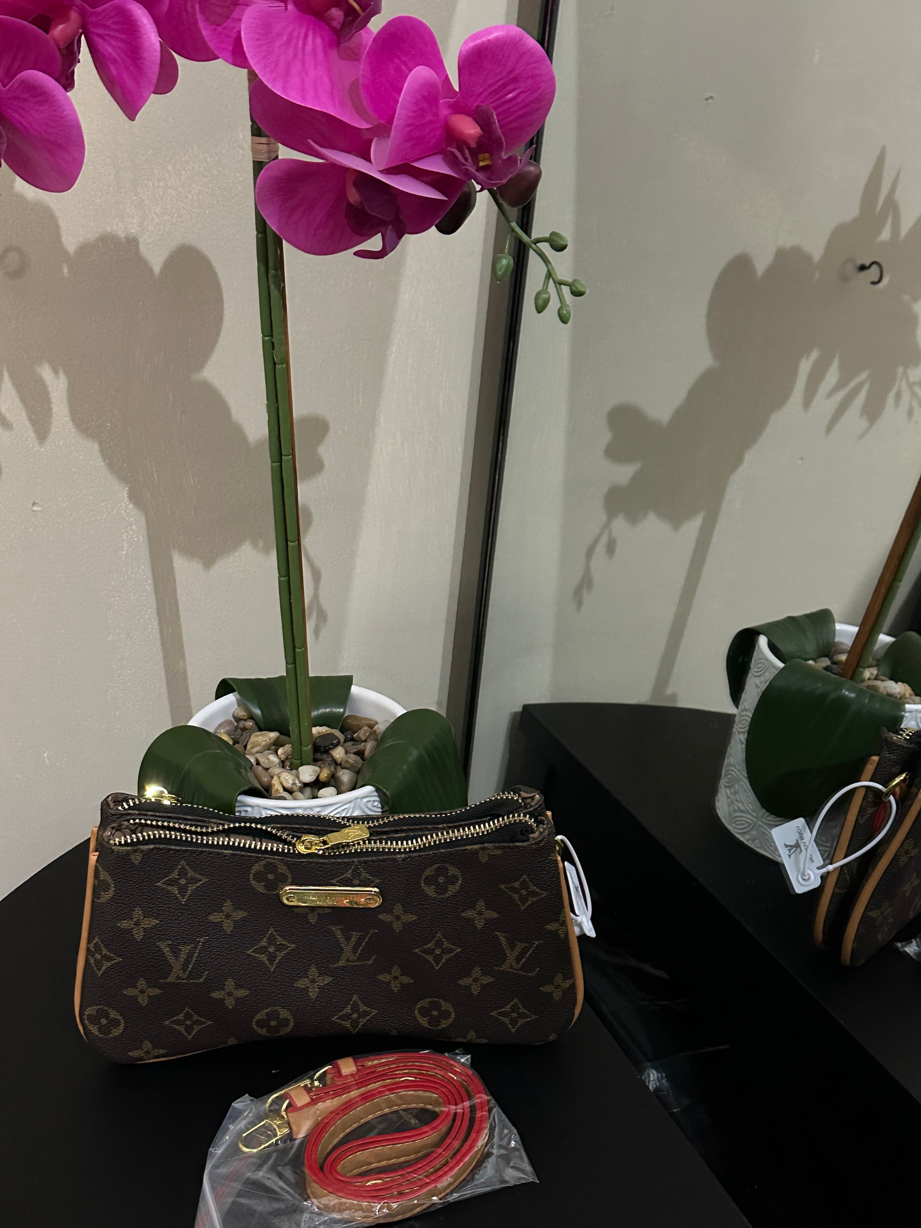 Lu twin purse brown mono