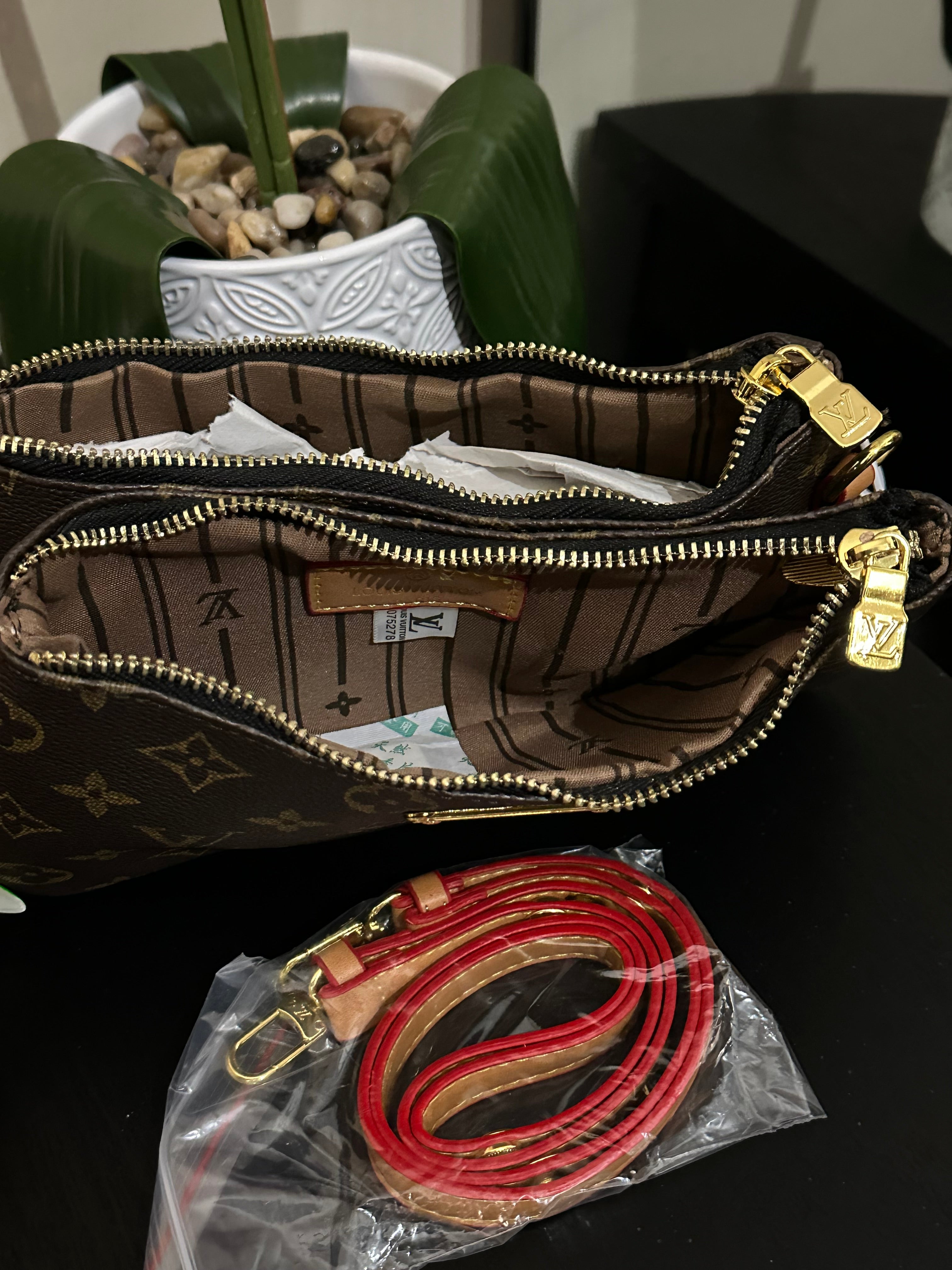 Lu twin purse brown mono