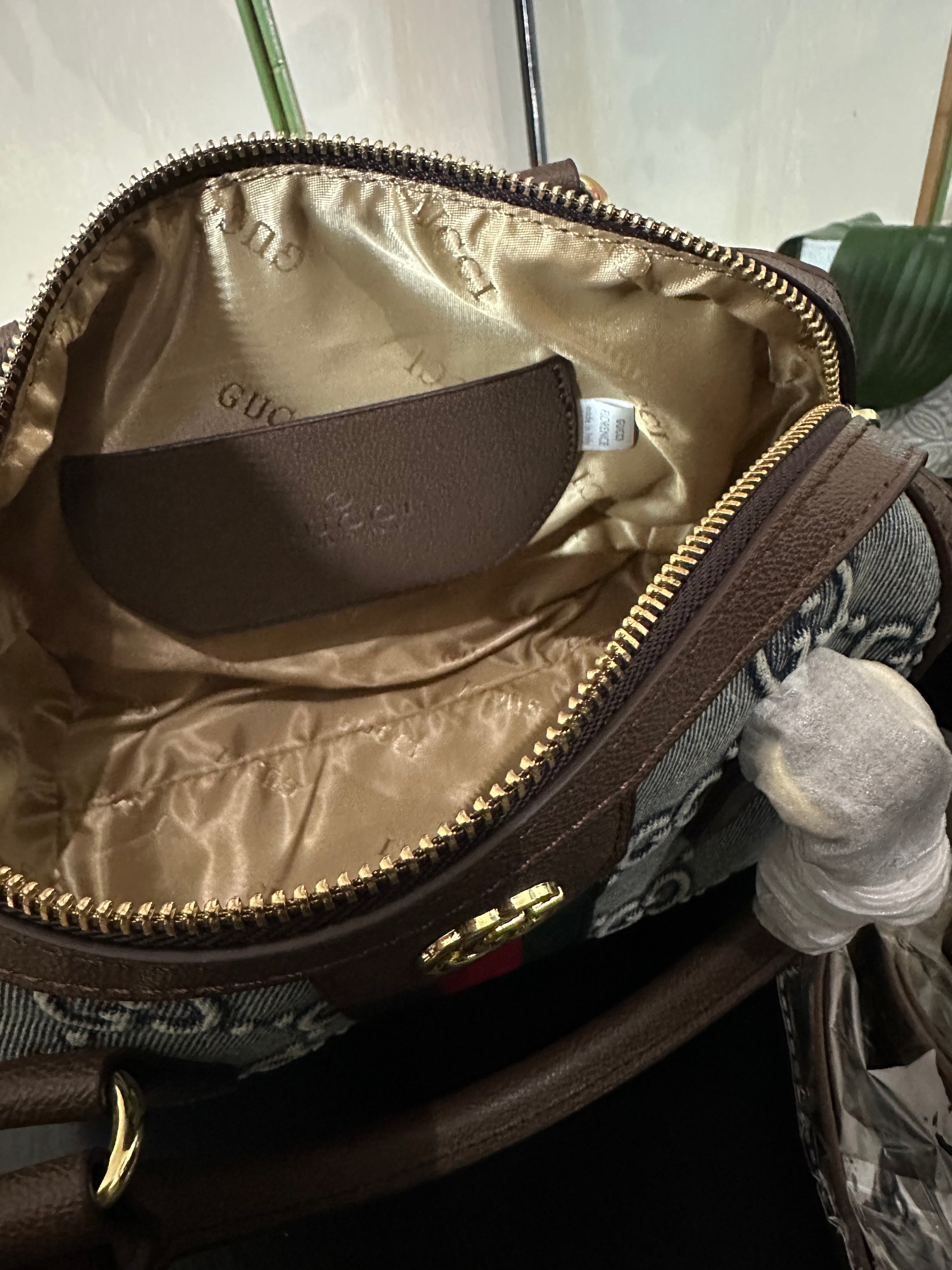 GG Boston 25 denim/brown
