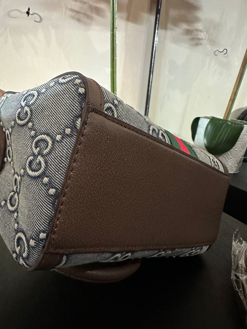 GG Boston 25 denim/brown