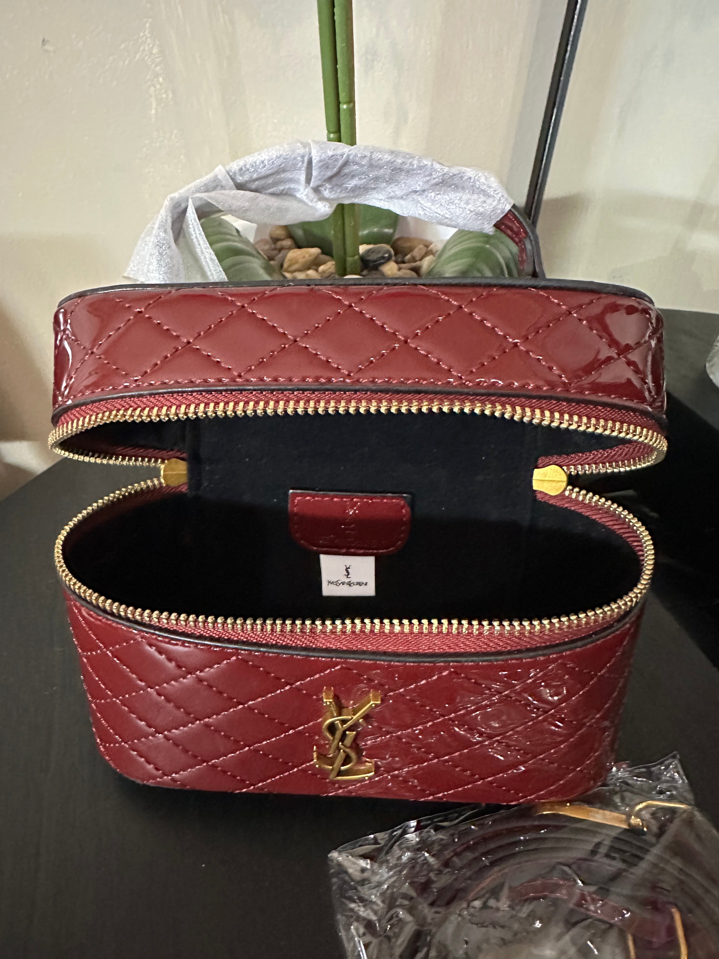 YSL vanity burgundy
