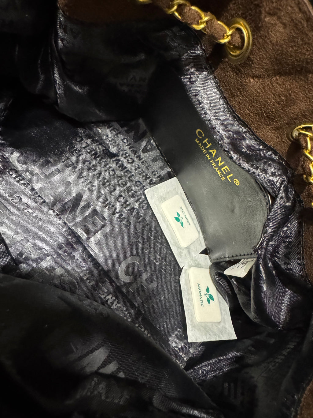 CC quilted 25 drawstring brown