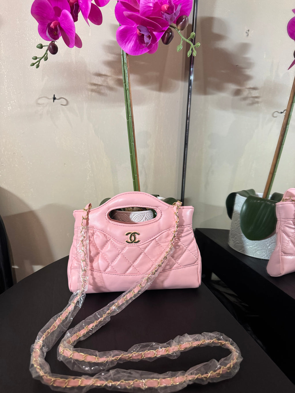 CC top handle purse pink