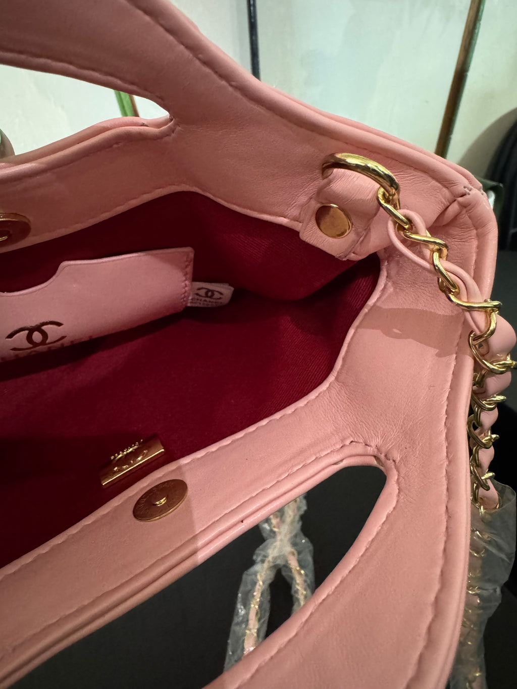 CC top handle purse pink