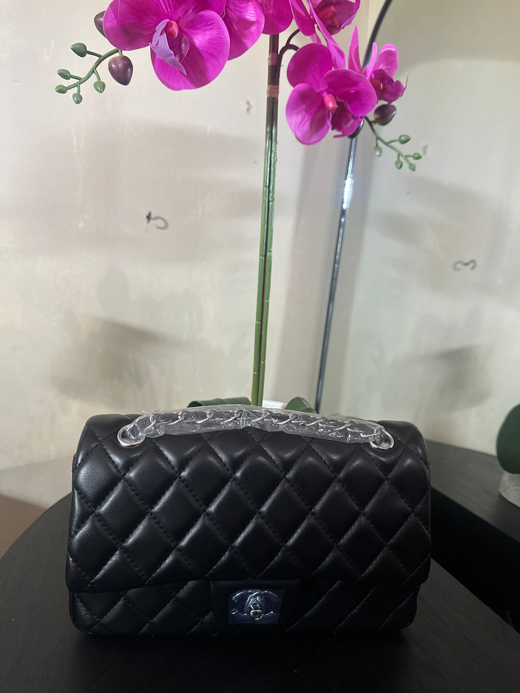 Chanel lambskin double flap 25