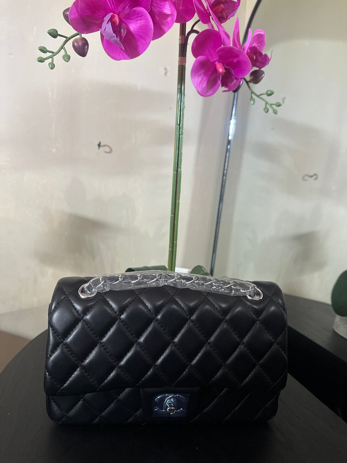 Chanel lambskin double flap 25