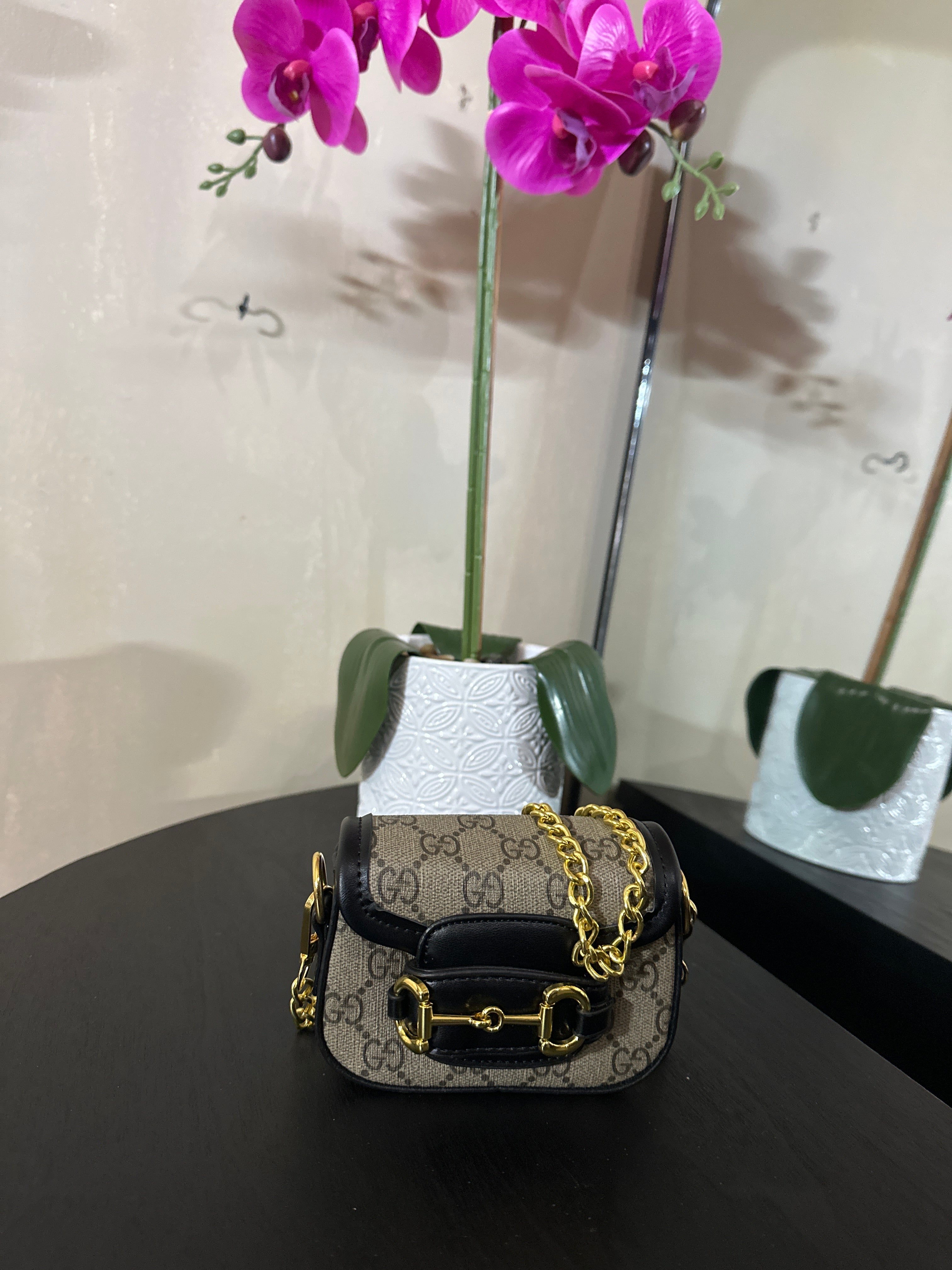 GG mini crossbody mono black
