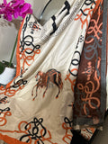 Hermes scarf cream
