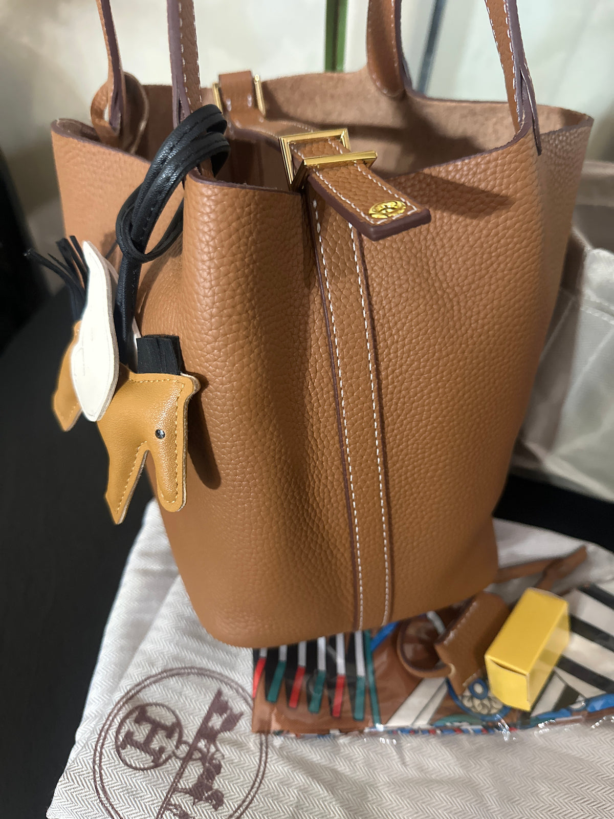 Hermes Picotin lock bag leather