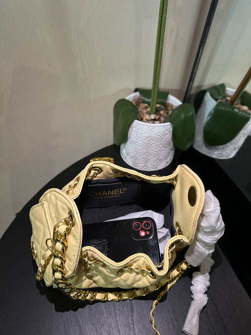 Chanel quilted 22 drawstring