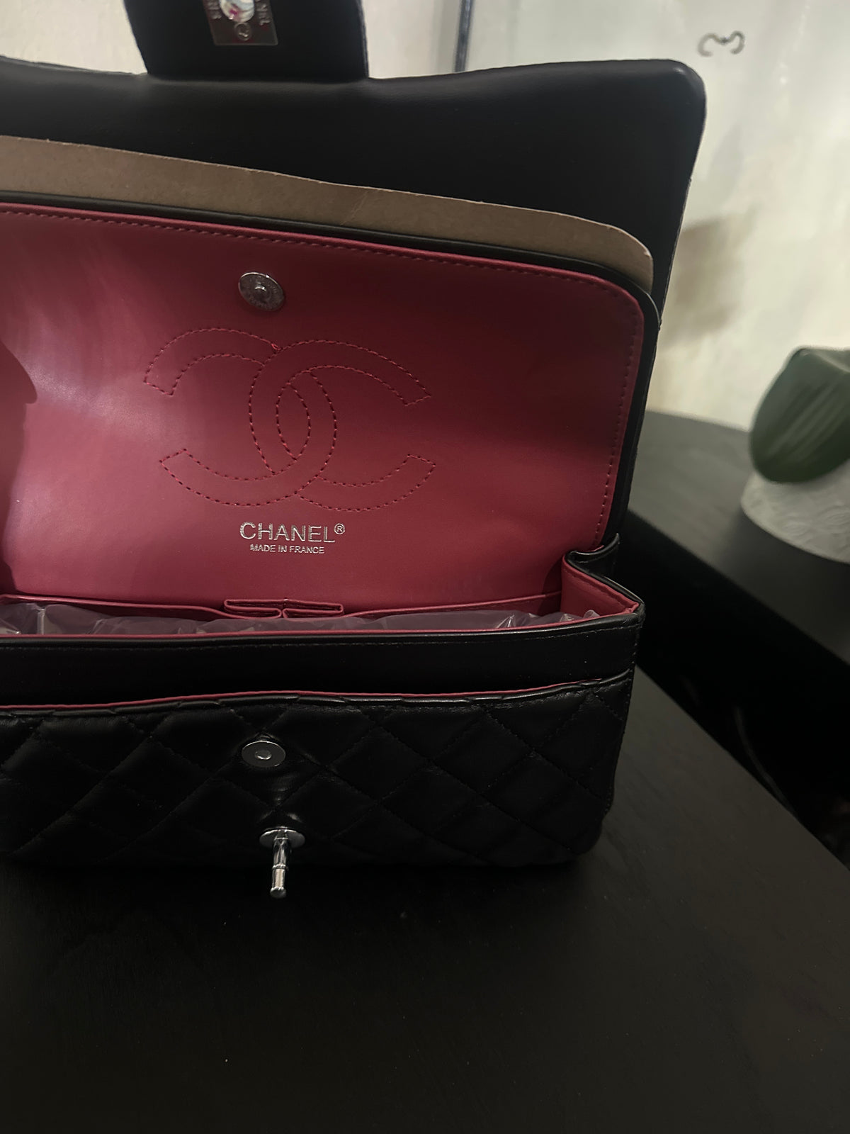 Chanel lambskin double flap 25
