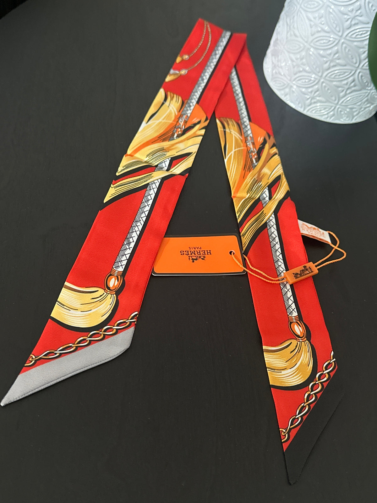 Hermes twilly scarf red