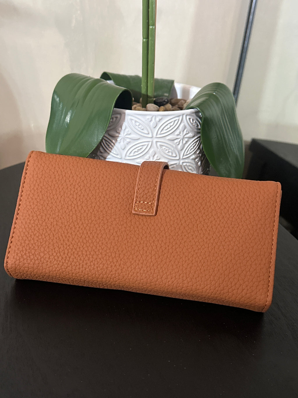 Hermes wallet tab brown