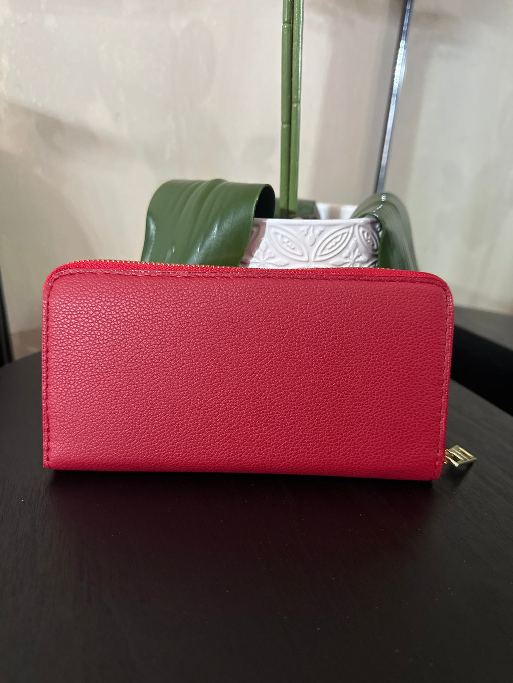 Hermes wallet zip red