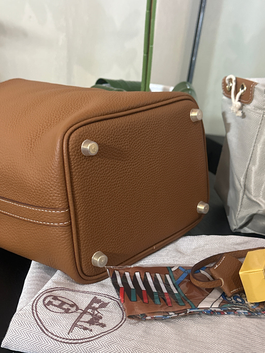 Hermes Picotin lock bag leather