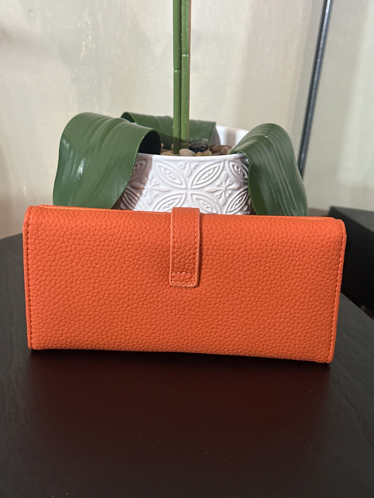 Hermes wallet tab orange