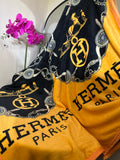 Hermes plush blanket black